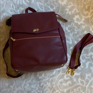 Burgundy classic diaper bag by Freshly Picked